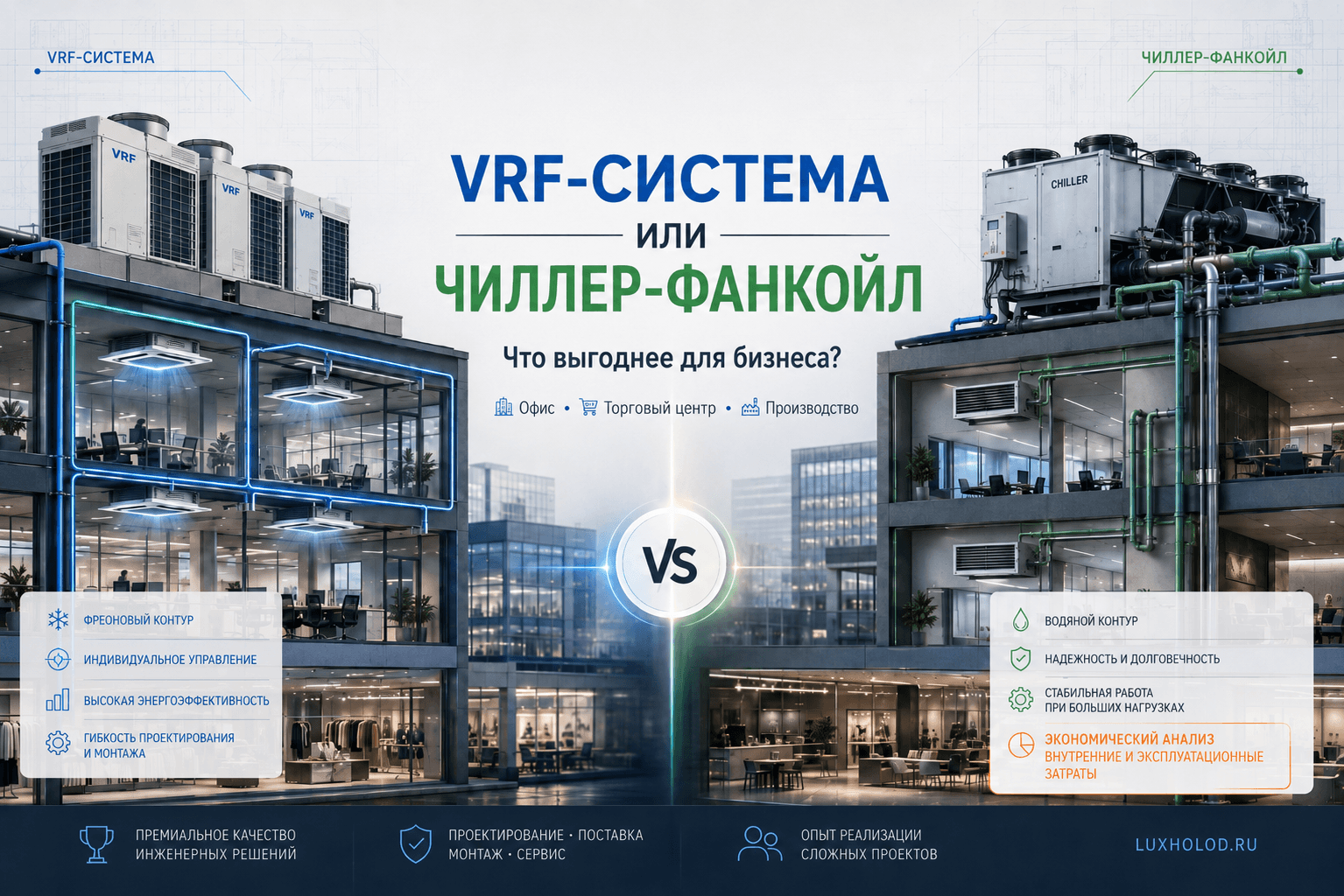 VRF или чиллер — что выгоднее?